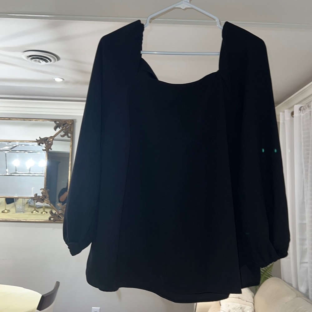 J.Crew square neck crepe blouse